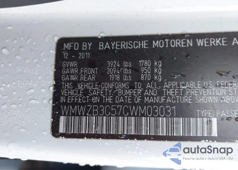 2012 Mini Cooper Countryman из США, поврежденный, VIN WMWZB3C57CWM03031